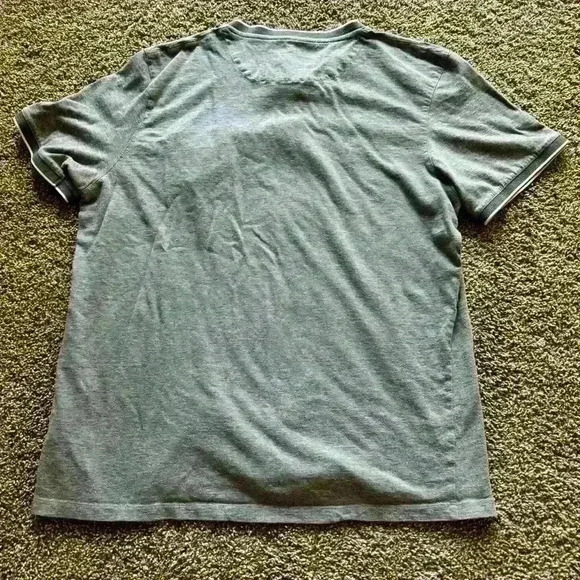 Ted Baker 100% Cotton Button Down Short Sleeve Polo Front Pocket Size 6 Gray - Picture 4 of 4